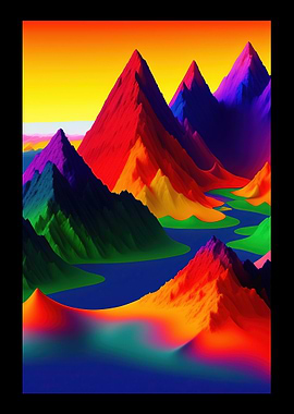 Colorful Pointed Mountains