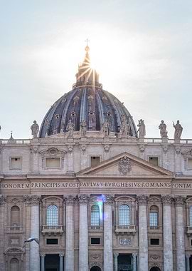 Sun star over the Vatican