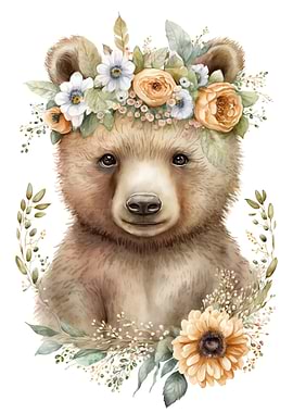 Cute Baby Brown Bear