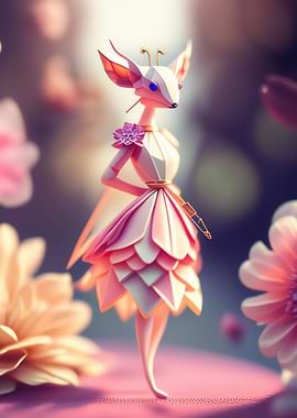 Origami Paper woman