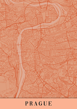 Prague Orange Map