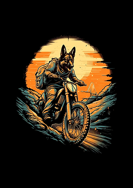 Dirt Bike German Shepherd