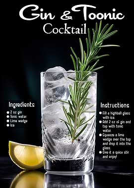 Gin and Tonic Cocktail