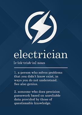 Funny Electrician Sign