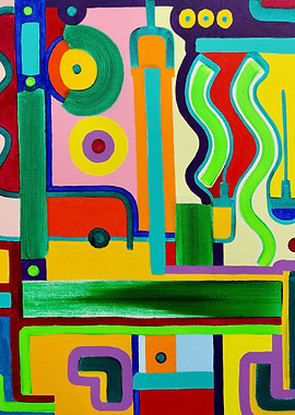 Funky bright abstract