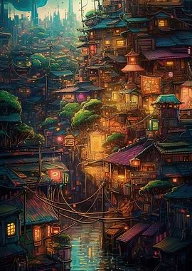 Anime Manga Cityscapes