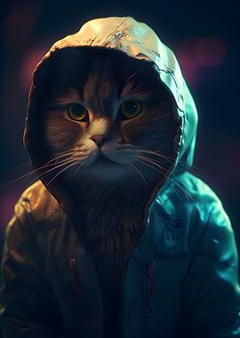 Cat in a Raincoat