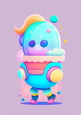 Cartoon candy monster