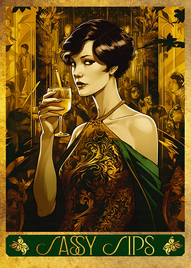 Funny Art Deco Cocktail