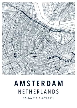 Amsterdam simple map