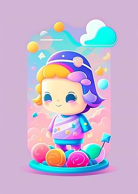 Cartoon candy monster