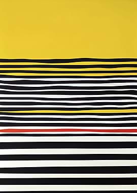 Yellow Mid Mod Painting