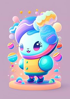 Cartoon candy monster