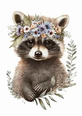 Cute Baby Raccoon