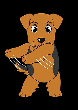 Airedale Terrier Flossing