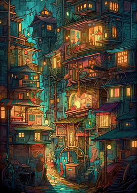 Anime Manga Cityscapes