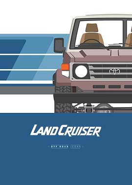 FJ70 blue body stripes