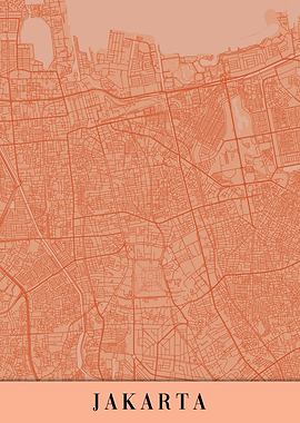 Jakarta Orange Map