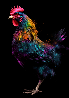 Chicken Colorful Farmer