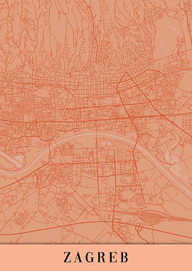 Zagreb Orange Map