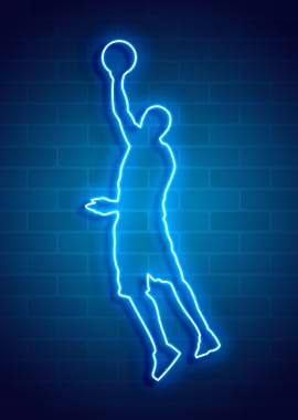 basketball jump neon