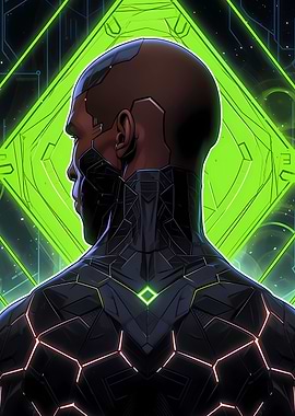 Futuristic Black Warrior