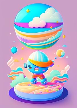 Candy cartoon humanoid