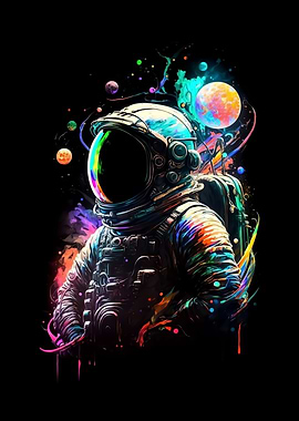 Astronaut Planet Circling