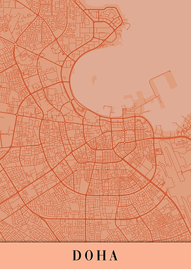 Doha Orange Map