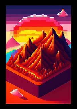 Edgy Red Mountains