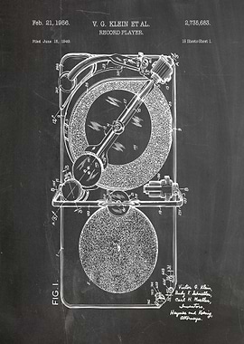 record player patent 1956