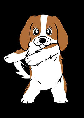 Cavalier Dog Flossing