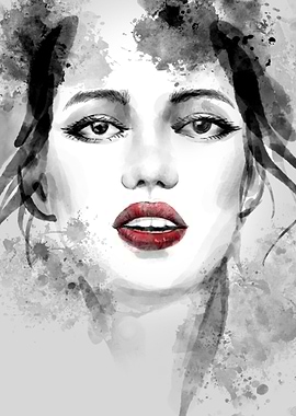 Watercolor Woman Portrait