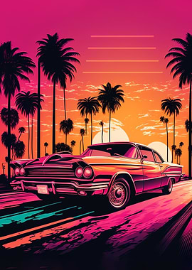 80s Classic Car retro