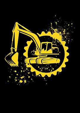 Yellow Excavator Car Kids