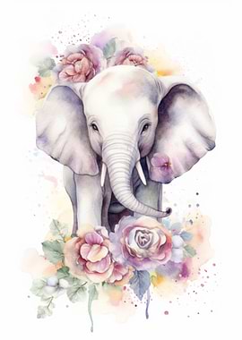 Watercolor Elephant