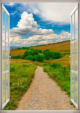Window view field road