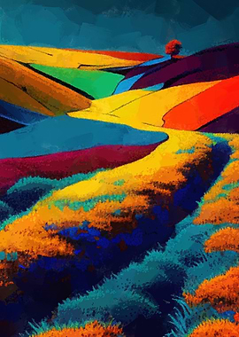 Abstract landscape fields