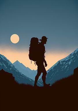 Mountain Hiker Man