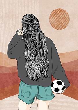 Long Hair Soccer Girl