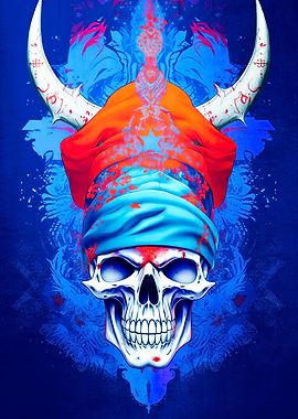 Psychedelic Sami Skull 3