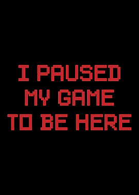 i paused my game