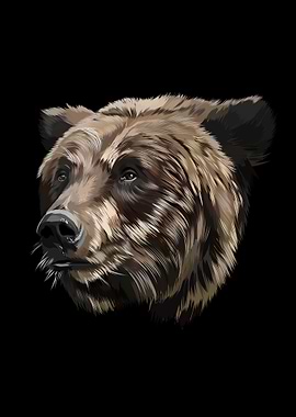Bear head portrait