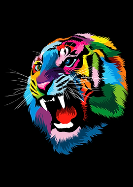 Abstract tiger