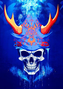 Psychedelic Sami Skull 1