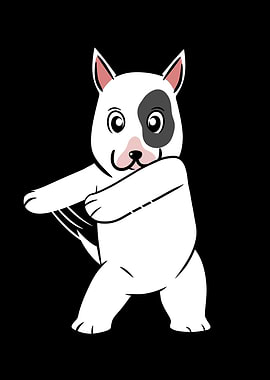 Bull Terrier Flossing