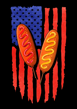 Corn Dog American Flag