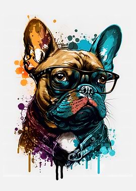 French Bulldog Painting