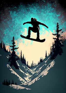 Snowboard High Jump