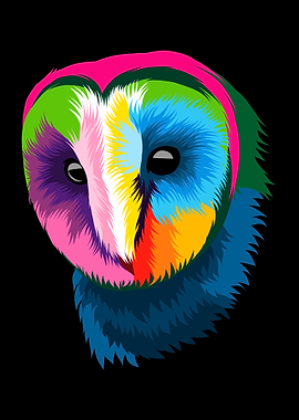 Abstract barn owl